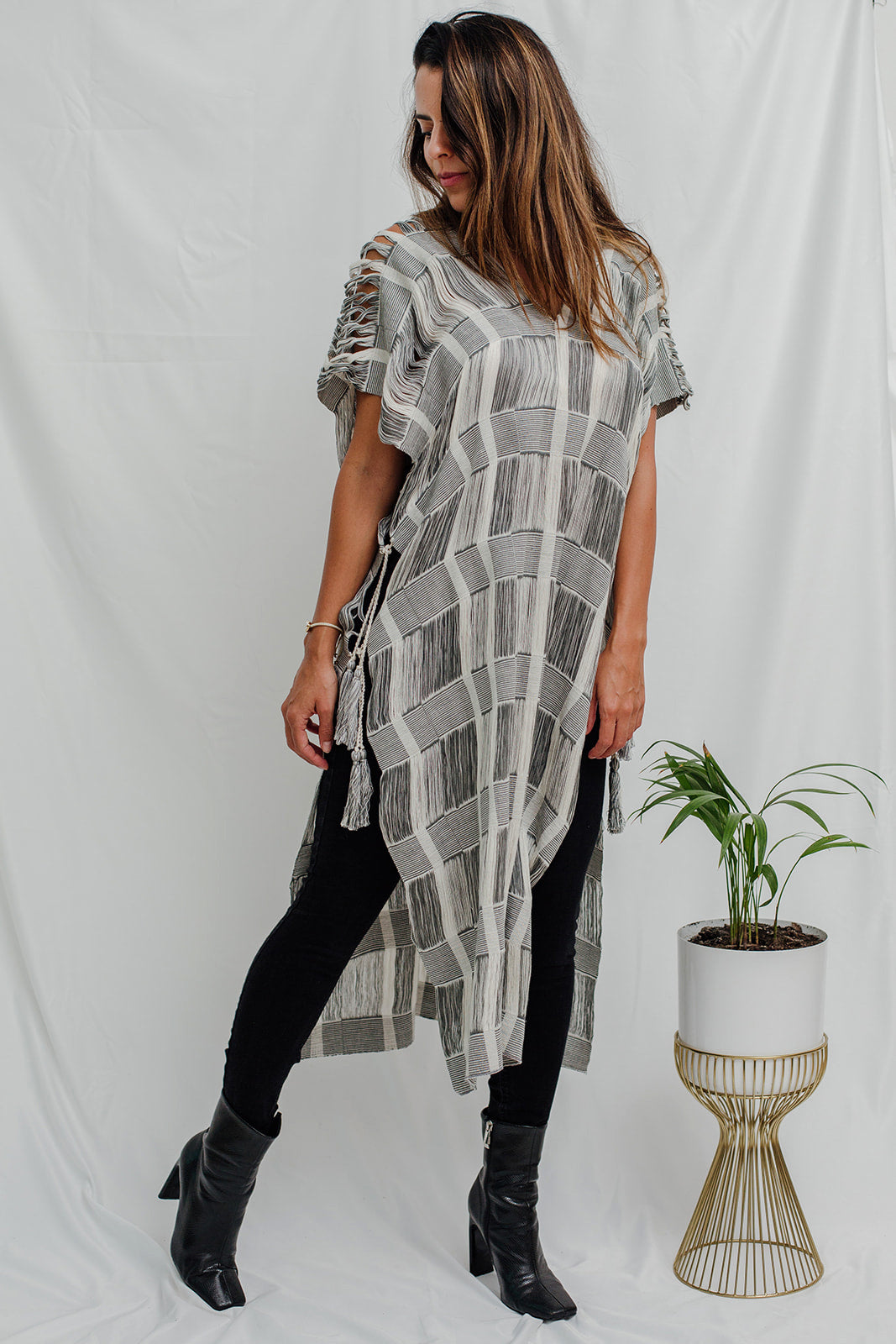 TÚNICA ROMA || Gris con ivory