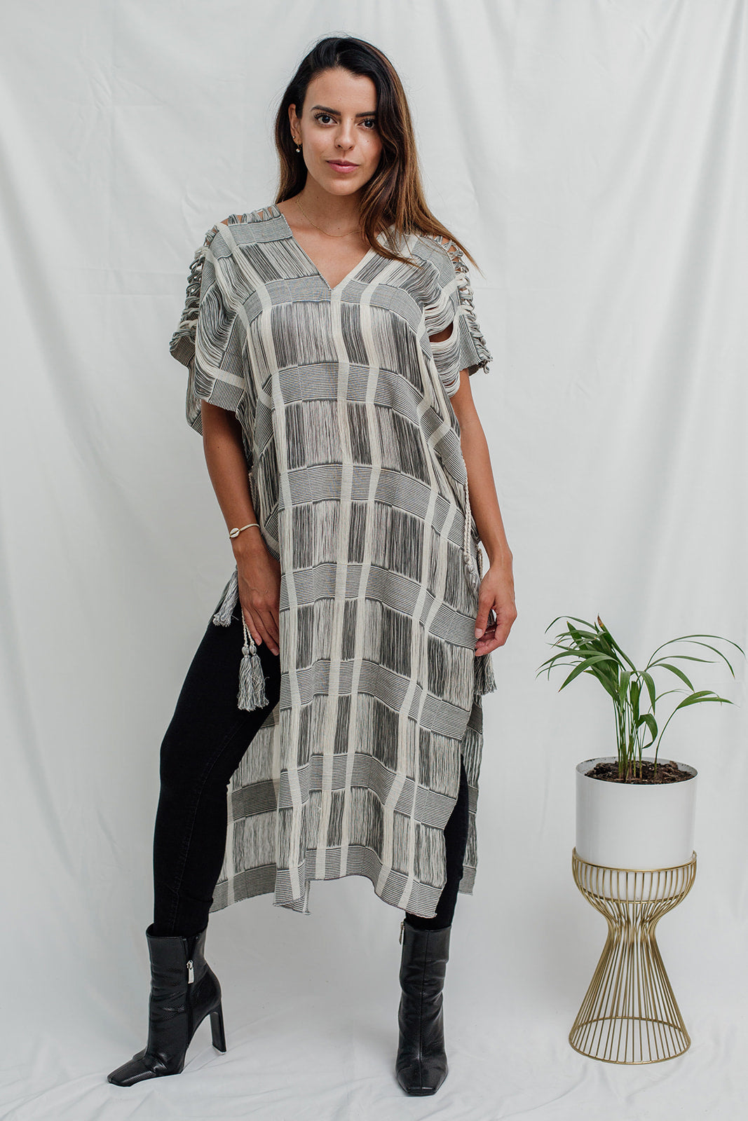 TÚNICA ROMA || Gris con ivory
